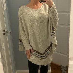 Easel Knit Poncho Top